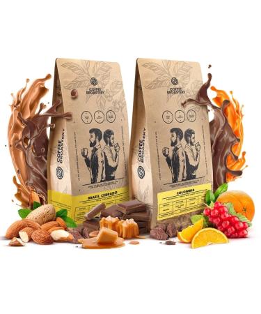 Coffee Broastery Coffee Beans Set 2x1kg 2000g | Colombia Medellin | Brazil Cerrado | Specialty Coffee | Freshly Roasted