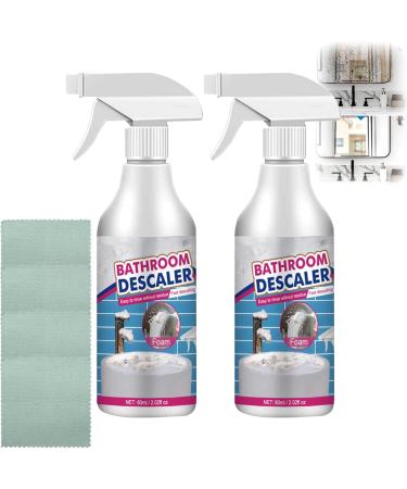 Bathroom Descaler Stubborn Stains Cleaner Multipurpose Bathroom Foam Cleaner Bathroom Foaming Cleaner Multipurpose Stubborn Stains Cleaner 60ml Bathroom Foam Cleaner Spray (2pcs)