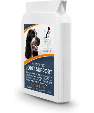 Advanced Joint Support Supplement for Dogs | Glucosamine, Chondroitin, MSM, Green Lipped Mussel & Curcumin | 120 Tablets | UK Manufactured - Buy Online on GoSupps.com
