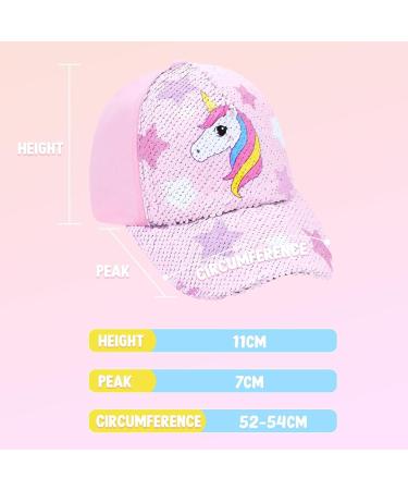 WAWSAM Girls Baseball Cap - Adjustable Kids Snapback Trucker Hat for Ages 3-8 - Pink Cotton Sun Hat - Buy Online on GoSupps.com