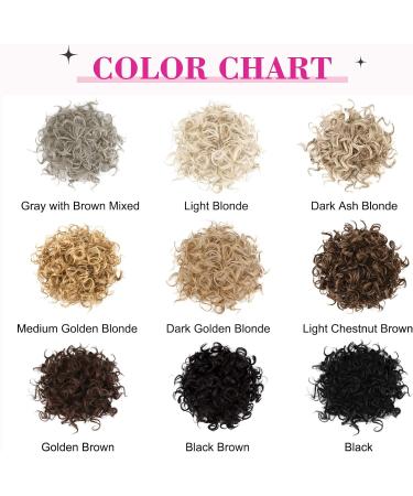 REECHO Messy Bun Hair Piece - Large Curly Wave Extensions for Women, Gray with Brown Mixed - Buy Online on GoSupps.com