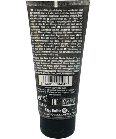 Mussa Cosmetics Volcanique Detox Cleansing Gel with Activated Charcoal Kaolin and Volcanic Ash 100 ml - Buy Online on GoSupps.com
