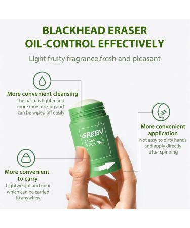 QJFHURB Green Stick 2 pieces Green Mask Stick Green Stick Green Stick Blackheads Honey Peach Greenstick Mask Stick Green Tea Mask Green Tea Mask Green Tea Deep Cleansing Blackhead with 1 cool - Buy Online on GoSupps.com