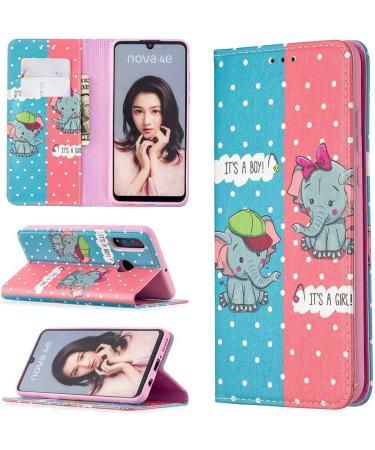 Miagon Wallet Folio Flip PU Leather Case for Huawei P30 Lite Creative Painted Design Full-Body Protective Cover Card Holder Kickstand Magnetic Elephant Huawei P30 Lite Elephant - Buy Online on GoSupps.com
