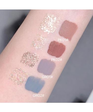 Jutqut 2PCS Liquid Glitter Eyeliner Eyeshadow Shimmer Eyeshadow and Matte Eyeshadow 2 in 1 Dual-End Cream Cosmetics Eyeshadow Eyeliner Glitter Matte Glitter Pressed All Highly Pigmented Blending Liquid Create Korean & Smoky Eyeshadow Makeup #Pk01&pk02 - Buy Online on GoSupps.com