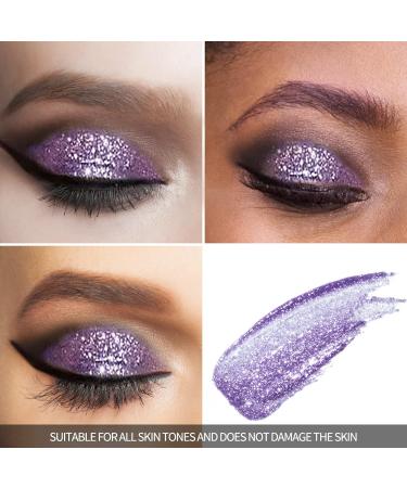 Anglicolor Liquid Glitter Eyeshadow - Highly Pigmented Vegan Eyeshadow & Eyeliner Blend - Shimmer Eyes Makeup - #11 Purple - Buy Online on GoSupps.com