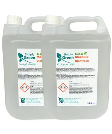 2 x 5 Litre Eco Machine Dishwash Liquid Simply Green
