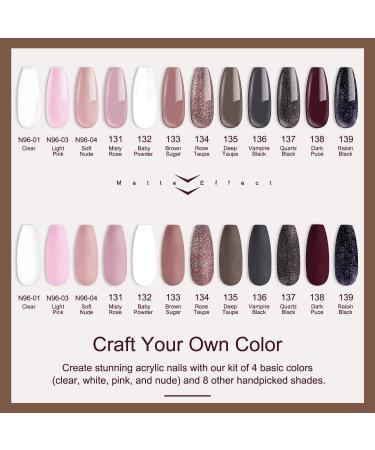 Shop Lavender Violets 12 Skin Tone Acrylic Powder & Liquid Set | DIY Nail Kit with Brush & Forms - International Shipping - Buy Online on GoSupps.com