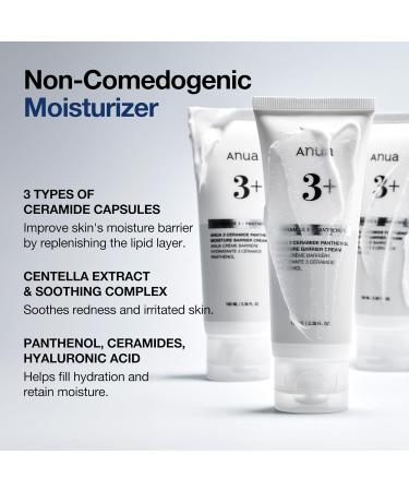 COSMAX INC ANUA 3 Ceramide Panthenol Moisture Barrier Cream Moisturizing Face Cream For Normal Skin 100 ml 338 Fl Oz - Buy Online on GoSupps.com