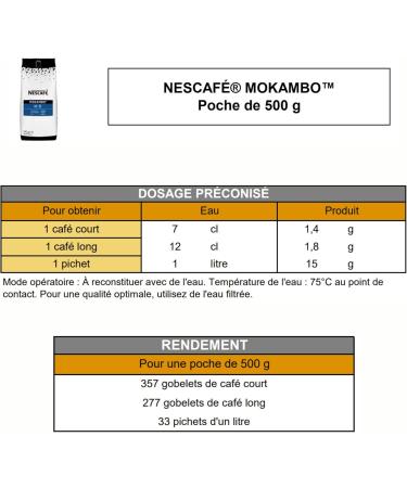 NESCAF Mokambo - Instant Coffee - Robusta Dominant - Produced in France - 100% Coffee from More Responsible Sourcing - 500 g Bag - Buy Online on GoSupps.com