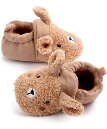 Exemaba Baby Winter Warm Shoes - Anti Slip Fleece Booties for Girls Boys (9-12 Months, Coffee) - Buy Online on GoSupps.com