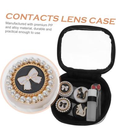 Partykindom Contact Lens Case & Glasses Holder Stand - Blood Pressure Cuff Lens Insert Remover Travel Organizer - Cute & Functional Storage Solution - Buy Online on GoSupps.com