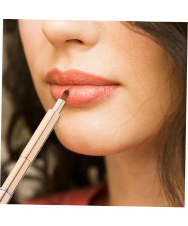 Beavorty Makeup Tools round lip for women makeup brush artificial fiber lipstick applicator smudge stick lipstick lip gloss brush aluminum lip brush lip balm lips applicator 13.40X0.90X0.90CM Golden - Buy Online on GoSupps.com