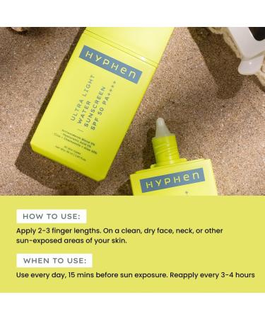 Ultra Light Water Sunscreen SPF 50 - UVA-UVB & Blue Light Protection No White Cast Antioxidants Niacinamide & Vitamin E Fragrance Free - 50ml for Men & Women - Buy Online on GoSupps.com