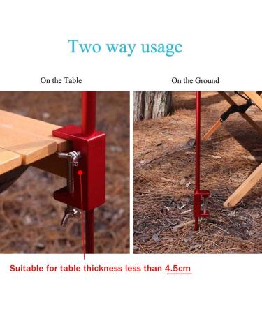 HIKEMAN Folding Lantern Stand Pole - Portable Light Holder for Camping & Outdoor Activities (Red) - Buy Online on GoSupps.com