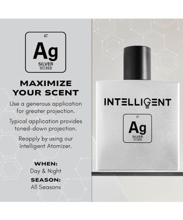 Intelligent Silver | Clean Collected and Sophisticated | Extrait de Parfum for Men | 3.4 Fl Oz (100 mL) - Buy Online on GoSupps.com