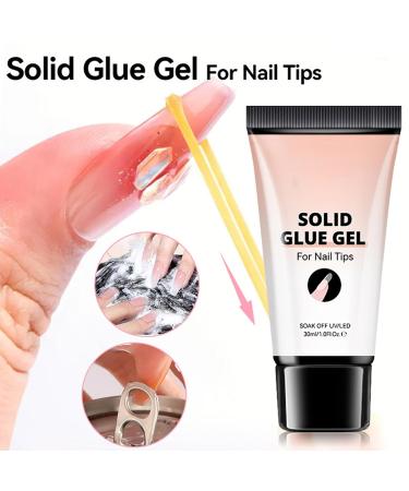 Generisch Solid Gel Nail Glue for Artificial Nails 30ml Modelling Gel with Strong Adhesion and Non Adhesive Formula for Women Girls - Buy Online on GoSupps.com