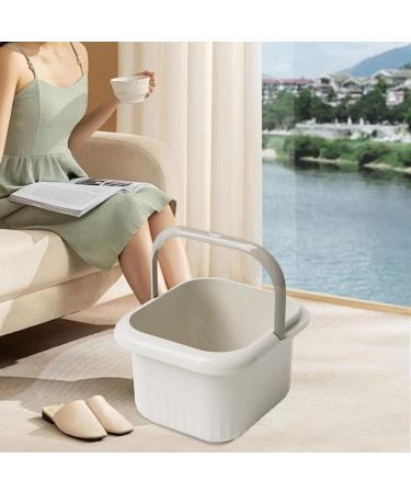 Bassin de bain de pieds portable offrant une exp rience massage pratique et relaxante pour les pieds fatigu s. Bassin pour le bain Seau pour Blanc 21.5 x 25 x 23.5 cm Blanc 1 unit (Lot de 1) - Buy Online on GoSupps.com
