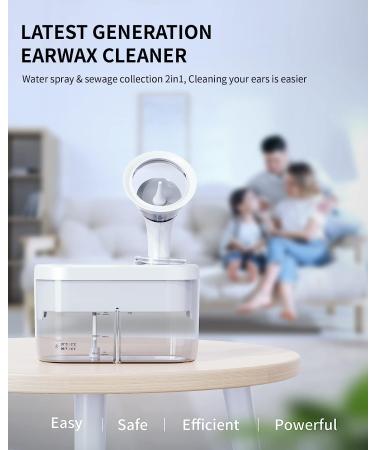 KAUGIC Electric Ear Cleaner - Ear Wax Removal Tool with 4 Clean Modes for Safe & Effective Earwax Removal - Includes Sewage System and 4 Ear Tips - Ideal for Adults & Kids - White - Buy Online on GoSupps.com