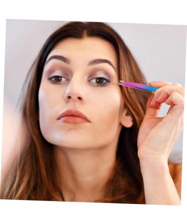 VINTORKY Stainless Steel Eyebrow Tweezers Eyebrow Clips Tweezers for Women Eyebrow Tools Beauty Accessories Travel Eyebrow Clamp Beauty Tool Women Eyebrow Clip Eyebrow Tweezer with Brush - Buy Online on GoSupps.com
