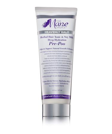 The Mane Choice Heavenly Halo Herbal Hair Tonic & Soy Milk Deep Hydration Pre Poo Pre Shampoo for Coily Wavy and Curly Hair 8 Ounce