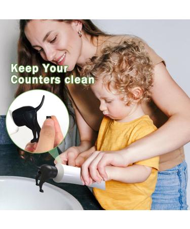 DUNBE Pooping Dog Butt Toothpaste Topper Funny Gift 4 Pack Cute Dog Butt Toothpaste Dispenser Funny Toothpaste Cap Toothpaste Squeezer(Black+Grey) - Buy Online on GoSupps.com