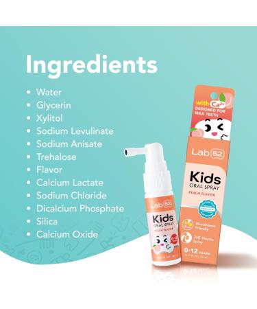 LAB52 Kids Oral Spray Toddler Toothpaste Helper for Daily Oral Care and Fresh Breath Children Approved with Fluoride Free for Newborn to Preschoolers Xylitol Flavor Free - Buy Online on GoSupps.com