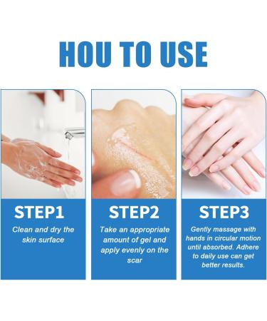 Silicone Scar Gel - Scar Removal Cream - 30g Scar Cream - Scar Removal and Soothing Cream for Surgical Scars Acne Scars C-Section Burns Stretch Marks - Effective for Old and New Scar - Buy Online on GoSupps.com