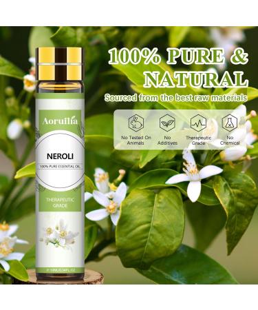 Aoruilia 10ml Neroli Essential Oil 100% Pure Undiluted Pure Aromatherapy Oils for Diffuser Humidifier Aromatherapy DIY Soap Candle Bath Bombs Making Neroli 10 ml (Pack of 1) - Buy Online on GoSupps.com