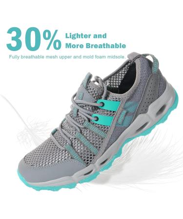 MAINCH Women's Hiking Water Shoes - Quick Dry Outdoor Sport Sneakers (Size 7, Blue) - Buy Online on GoSupps.com