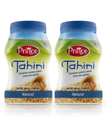 Prince Tahini - Natural Sesame Paste - 2 Tubs x 500 Grams - Gluten-Free & Cholesterol-Free - No Added Preservatives - Buy Online on GoSupps.com