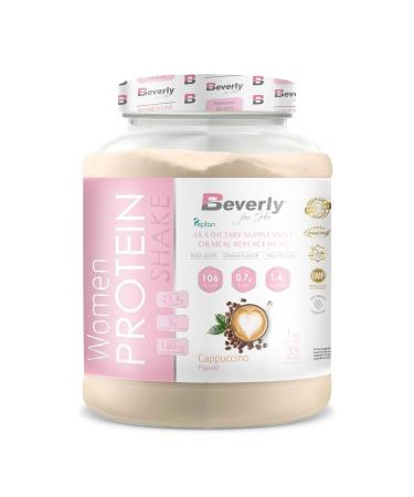 Beverly Beverly Women Protein - Special Whey Protein for Women with Marine Collagen Magnesium and Vitamin E - 1kg - 24g Protein Per Serving - 33 Servings - Flavor (1kg CAPUCCINO)