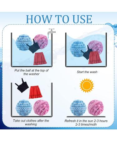 4-Piece Laundry Ball Set for Ultra Washer and Dryer Efficiency - 1500 Washings (Blue & Red) - Buy Online on GoSupps.com