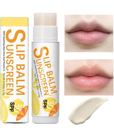 SPF Lip Balm | Hydrating Bum Sun Lip Balm SPF30 - Lip Sunscreen Travel Size Sunscreen for LipsProtects Soothes Moisturizes Lip Care #1 Banana Flavor - Buy Online on GoSupps.com