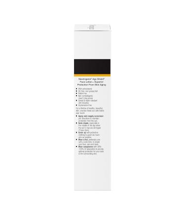 Neutrogena Age Shield Anti-Oxidant Face Lotion Sunscreen SPF 70 - Oil-Free Non-Comedogenic Moisturizing Anti-Aging Protection - 3 fl. oz - International Shipping Available - Buy Online on GoSupps.com