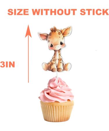 10 PCS Party Giraffe Jungle Animal Cupcake Toppers - Add a Touch of Wild Elegance to Your Treats! - Buy Online on GoSupps.com