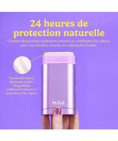 Wild - Refillable Natural Deodorant - Purple Case with Refill Variety Pack - Includes Cotton & Sea Salt Cherry Blossom Coconut & Vanilla Mint & Aloe Vera Pomegranate & Pink Peppercorn - Buy Online on GoSupps.com
