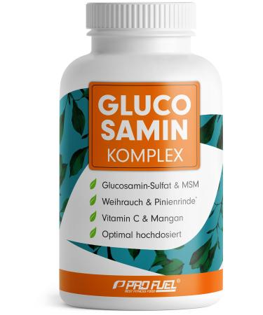 Glucosamine complex high dose 120 capsules high-quality matrix with glucosamine frankincense MSM pine bark manganese and natural vitamin C from rosehip extract optimally high-dose monthly supply 1x 120 capsules - Buy Online on GoSupps.com