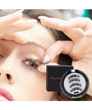 Besreey Magnetic False Eyelashes False Eyelashes No Glue Magnetic Eyelashes | Reusable Soft Fake Lashes Comes in Magnetic Box Easy to Apply Long-Lasting Ks02-4 - Buy Online on GoSupps.com