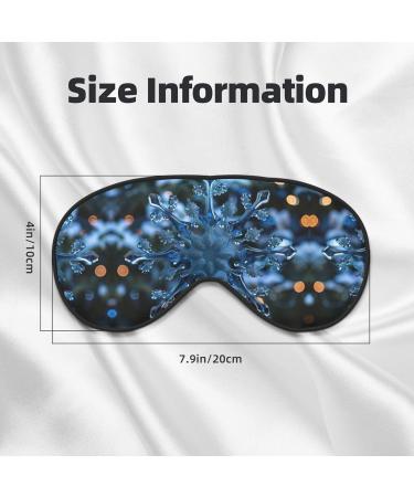 Blue Christmas Snowflake Print Double-Sided Eye Mask Soft and Light Blocking for Enhancing Sleep Quality - Buy Online on GoSupps.com