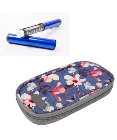 Compact Insulin Cooler Travel Case for Pens - Portable Carrying Bag for Work & Office (Begonia Flower) - Buy Online on GoSupps.com