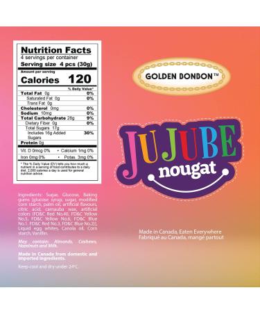 Jujube Nougat Italian Chewy Candy Pouch 6oz - Authentic Italian Sweet Treat - Buy Online on GoSupps.com