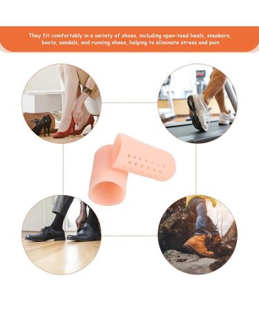 20 Breathable Silicone Toe Protectors - Relief for Corns Blisters & Hammer Toe | Skin Tone White 3 Sizes Available - Buy Online on GoSupps.com