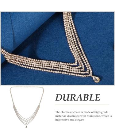 Rhinestone Headband Headpiece for Women Pendant Forehead Chain Chic Womens Hair Bands Hair Ties for Women Hair Deyer Women Head Chain Wedding Rhinestones Accessories Bride - Buy Online on GoSupps.com