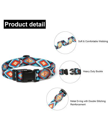 Suredoo Adjustable Dog Collar | Soft & Comfortable Nylon for Small & Medium Dogs | New Geometry Design (L: Neck 38-63 cm Width 2.5 cm) - Buy Online on GoSupps.com