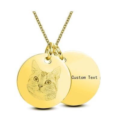 Personalized Sterling Silver Coin Round Pet Pendant | Dog Lover Necklace | Unique Cat Mother Gifts | Memory Jewelry for Women - Buy Online on GoSupps.com