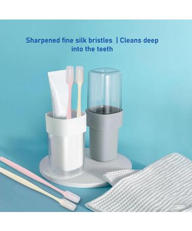 Herchr 10-Pack Colorful Soft Manual Toothbrush Set for Adults | Reusable Toothbrushes with Covers - International Shipping Available - Buy Online on GoSupps.com