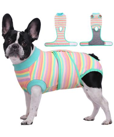 Kuoser Dogebody after op breathable dog body after castration male/bitch Katzenbody after op as leakage protection protective collar dog alternative for dogs cats xs purple stripes - Buy Online on GoSupps.com
