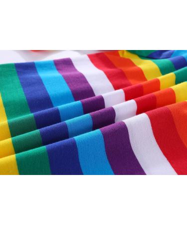 Mud Kingdom Little Boys Green Rainbow Stripe T-Shirt | 12-18 Months | Long Sleeve - Buy Online on GoSupps.com