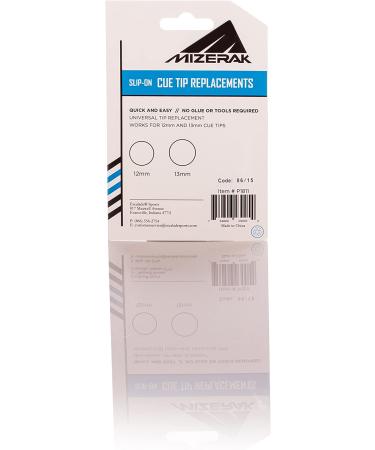 Mizerak Universal Cue Tip Replacements - 12mm & 13mm - No Glue or Tools Needed - Buy Online on GoSupps.com